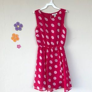 🔶 Pink and white dots dress